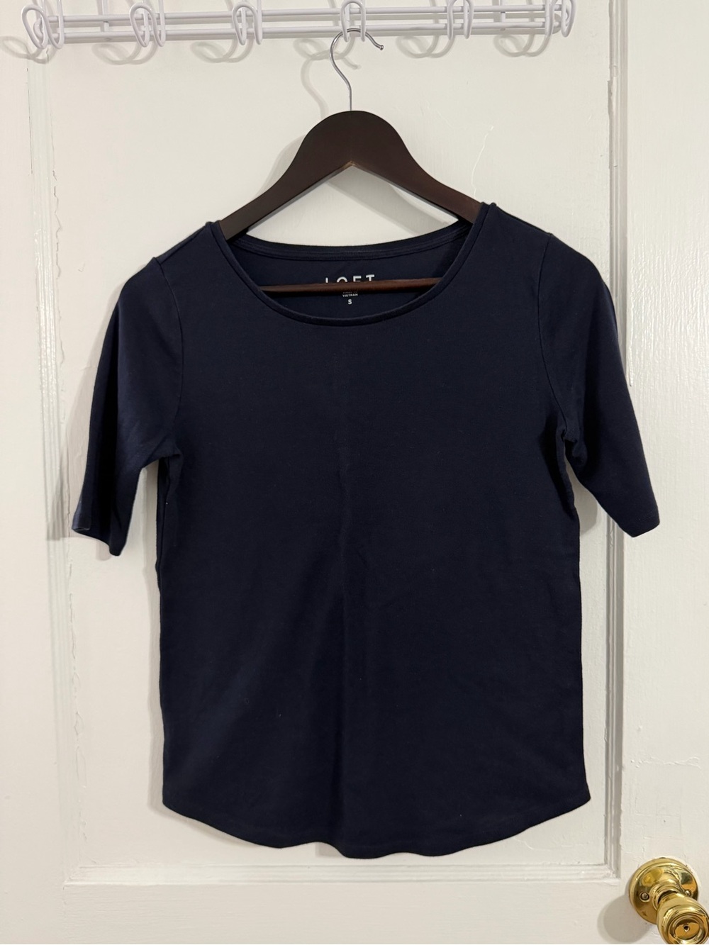 LOFT Navy Short Sleeve Tee